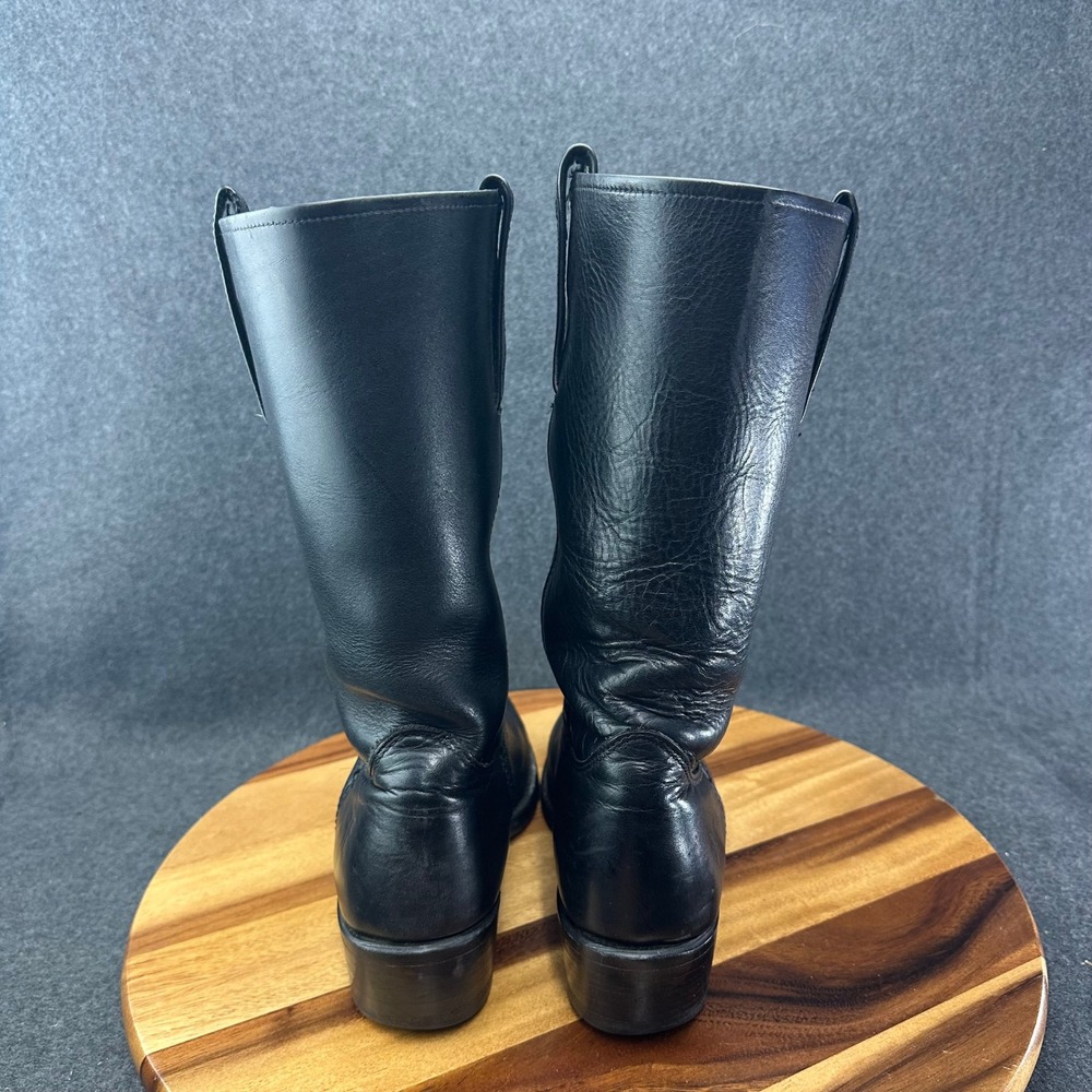 Mens Frye Cavalry 12L 87410 Black Leather Pull On Boots Size 8.5 M USA Made - Picture 7 of 10
